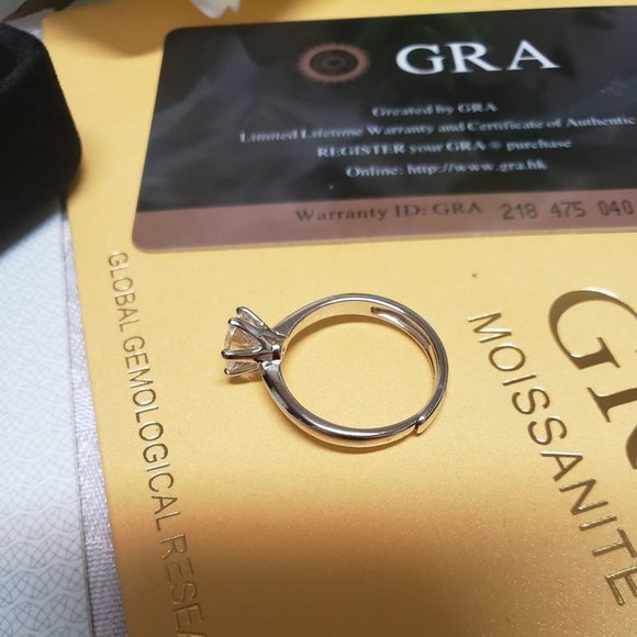 1 Carat Moissanite Wedding Engagement Ring - Picture 7 of 10